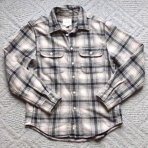 American Eagle Men's Tan and Black Flannel